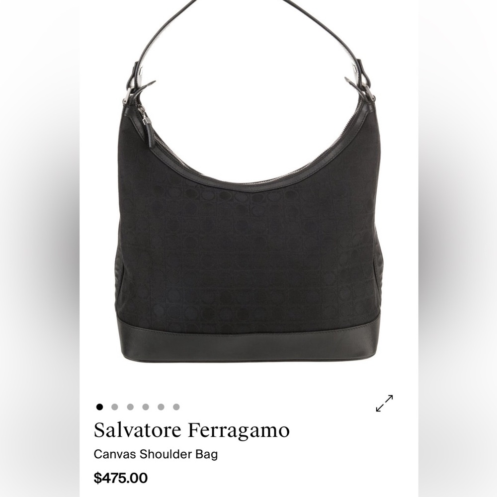 Vintage Salvatore Ferragamo Shoulder Bag | leather and canvas purse - Picture 12 of 12